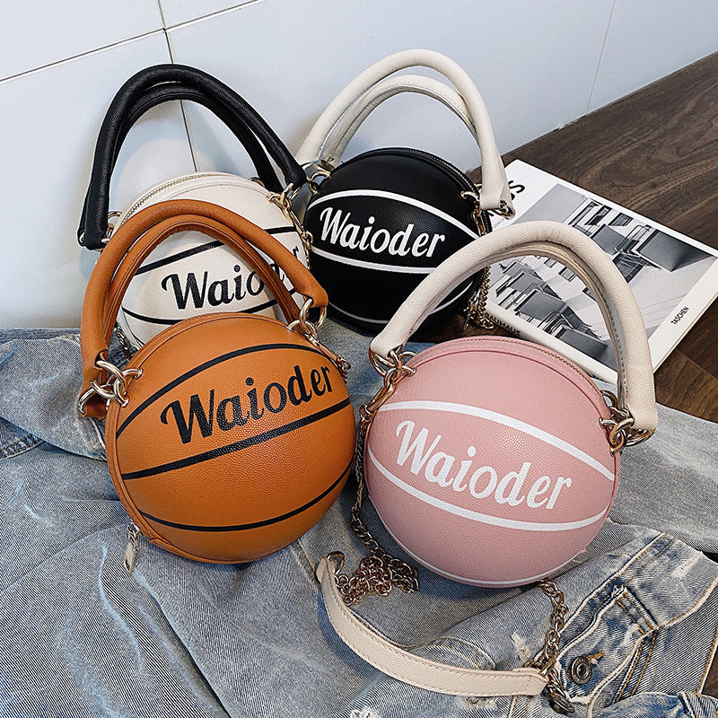 Bolso Forma de Balón con Cadena Bandolera Mujer