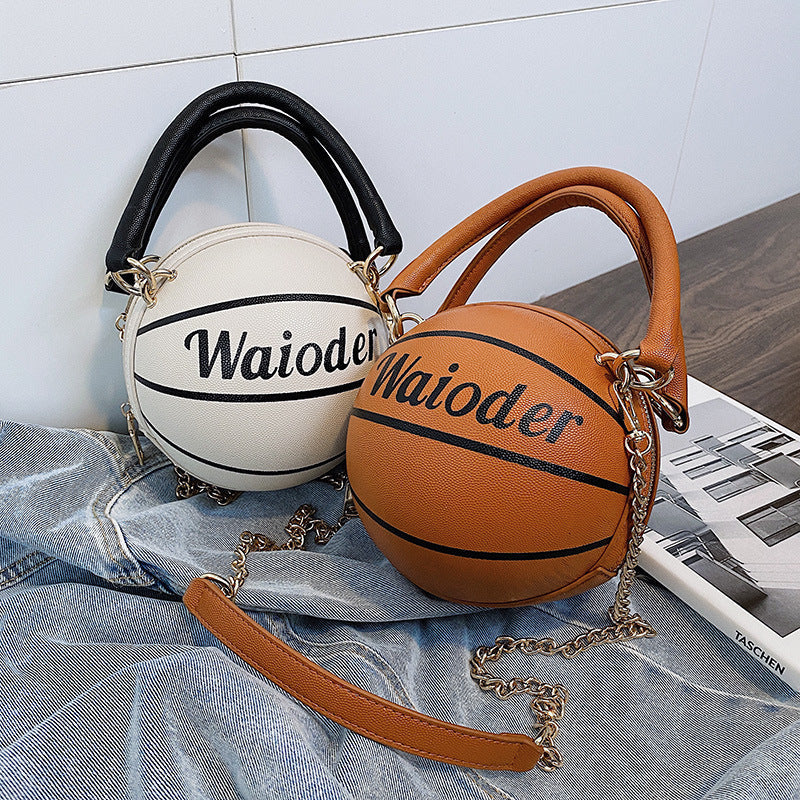 Bolso Forma de Balón con Cadena Bandolera Mujer