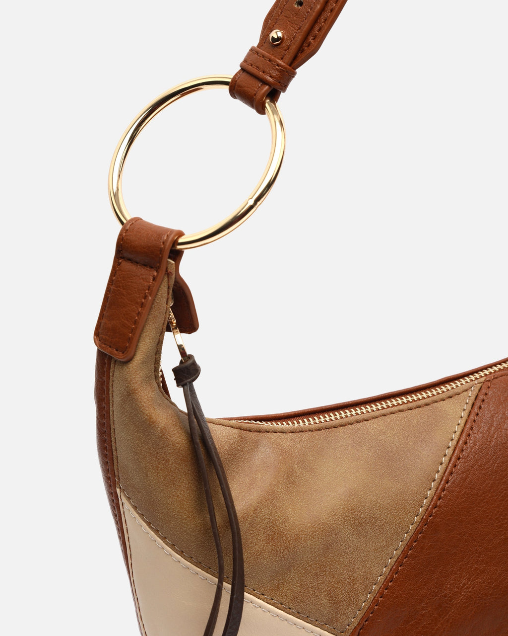 Bolso Hobo con Estampado Patchwork