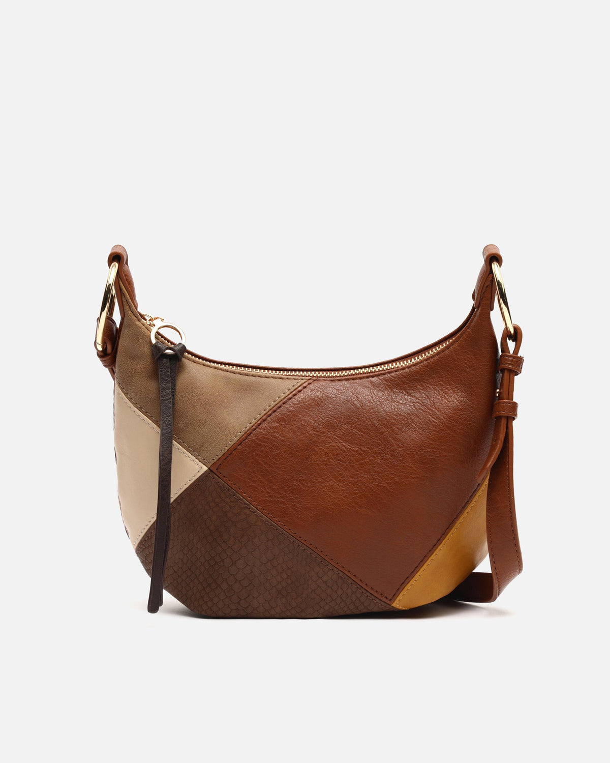 Bolso Bandolera Pequeño con Estampado Patchwork