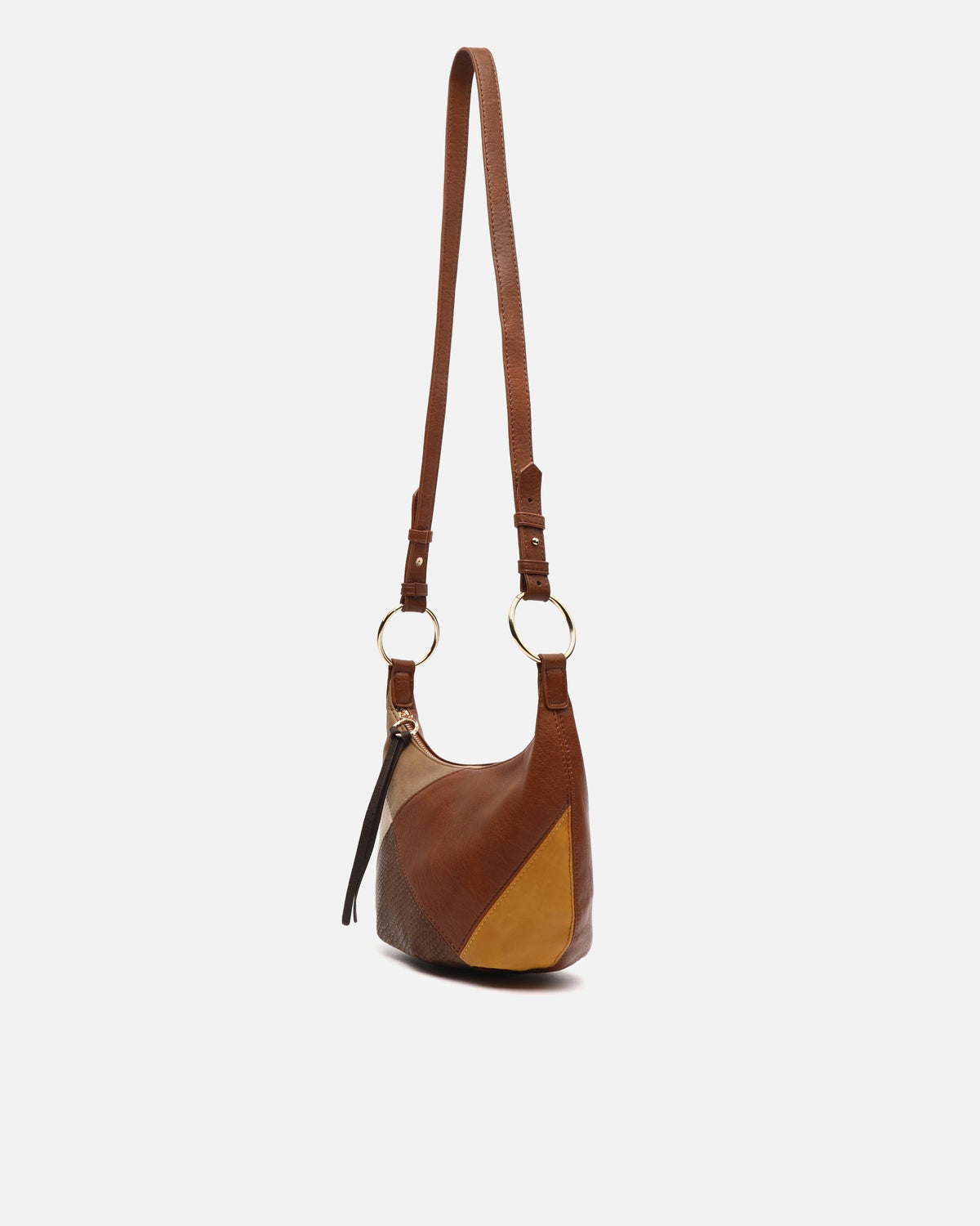 Bolso Bandolera Pequeño con Estampado Patchwork