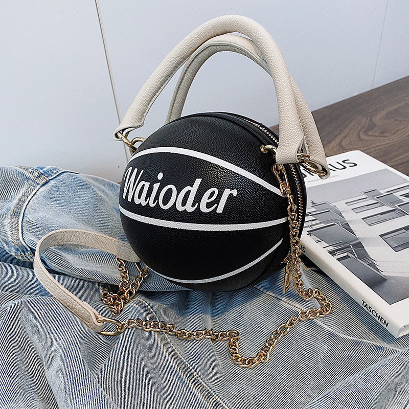 Bolso Forma de Balón con Cadena Bandolera Mujer