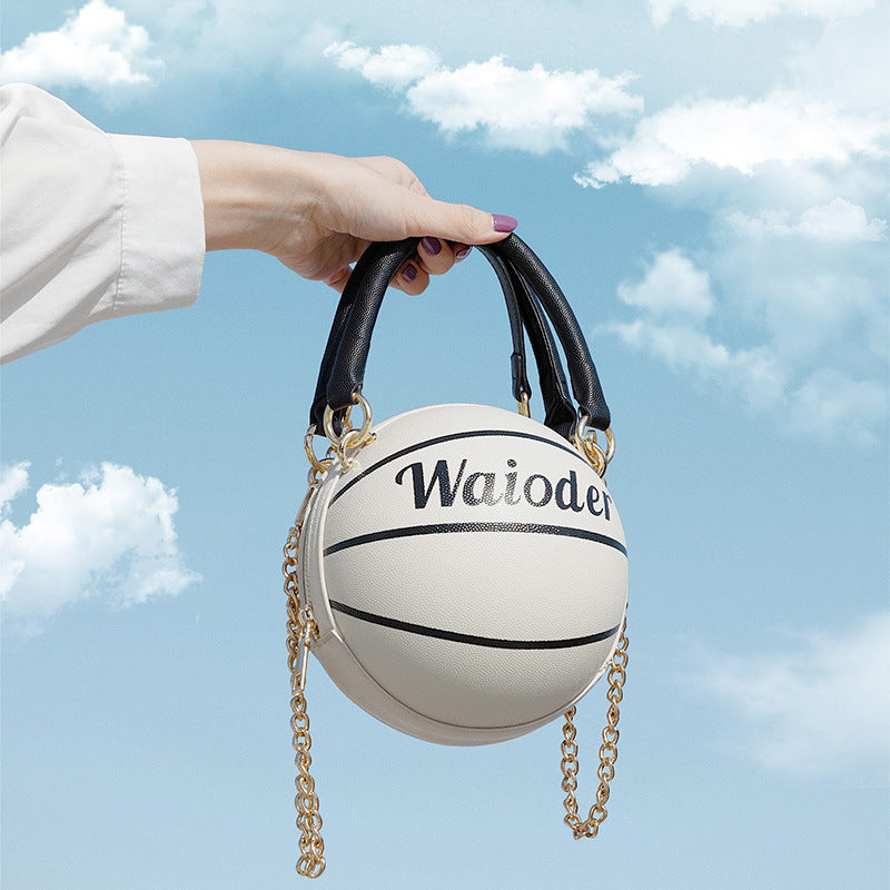 Bolso Forma de Balón con Cadena Bandolera Mujer