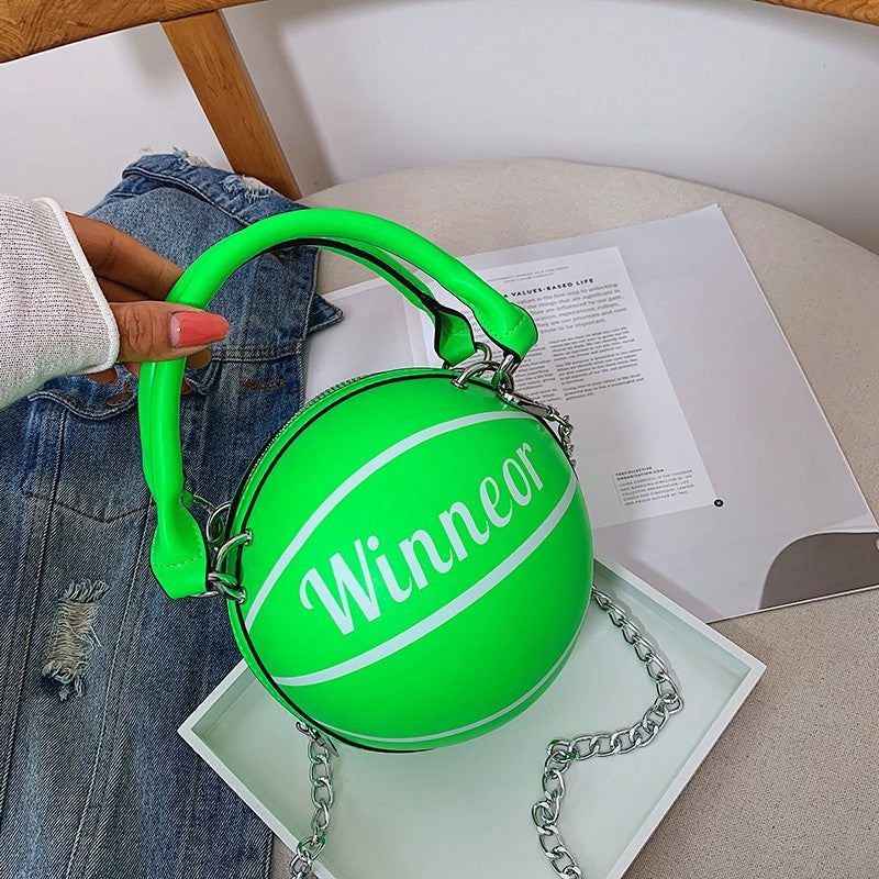 Bolso Forma de Balón con Cadena Bandolera Mujer