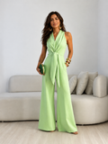 Mono Halter con Lazo Frontal Pierna Ancha Mujer