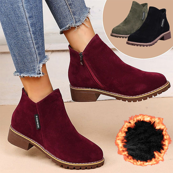 Botines Elegantes y Cómodos Otoño-Invierno en color rojo