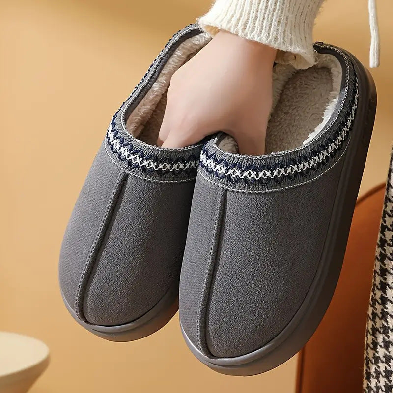 Pantuflas de Invierno Calientes y Cómodas en color gris