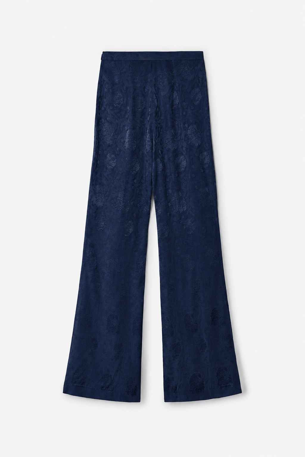 Pantalón Jacquard Retro Marino - en azul marino, prenda sobre fondo blanco