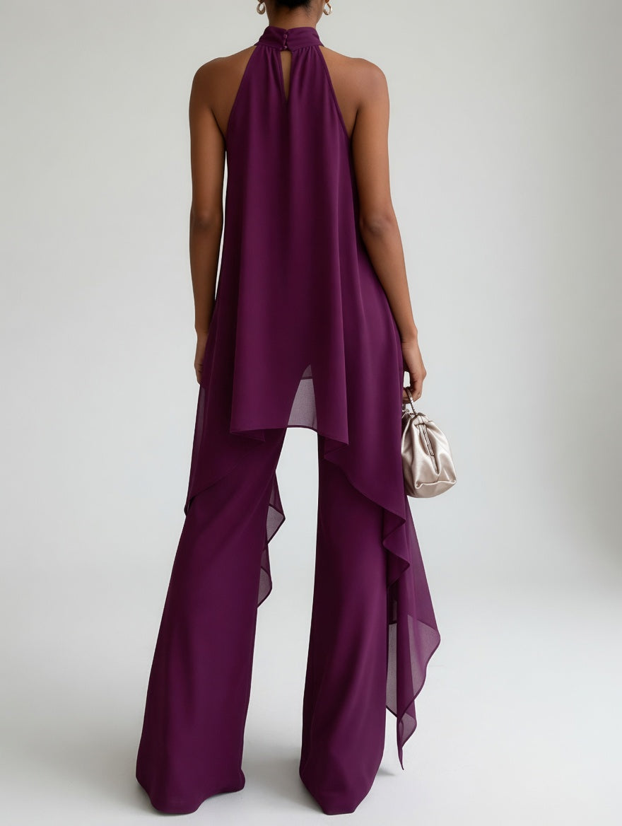 Conjunto Halter Fluido Sofisticado foto 2