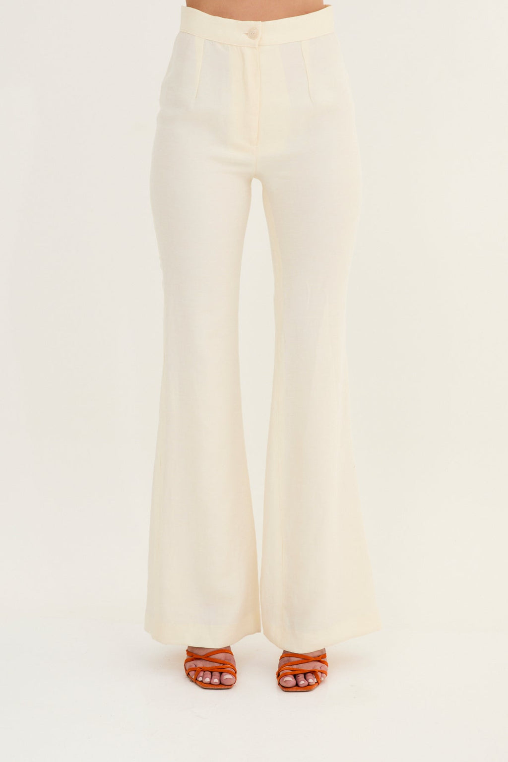 Pantalón Flare Crop Crudo