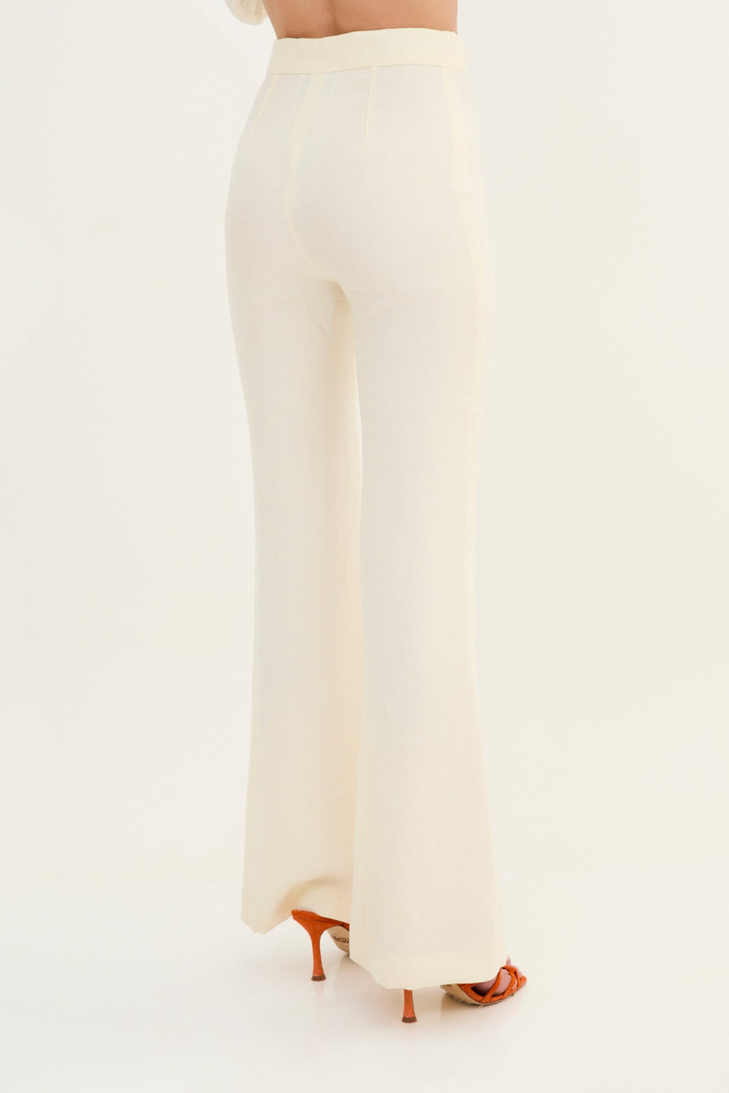 Pantalón Flare Crop Crudo