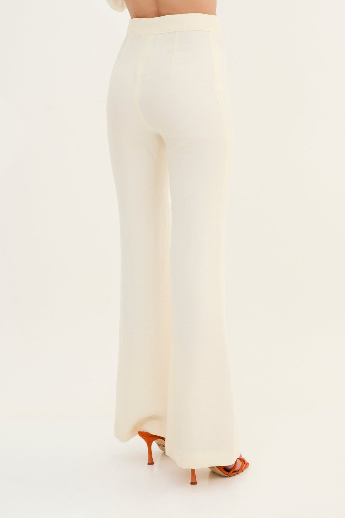 Pantalón Flare Crop Crudo