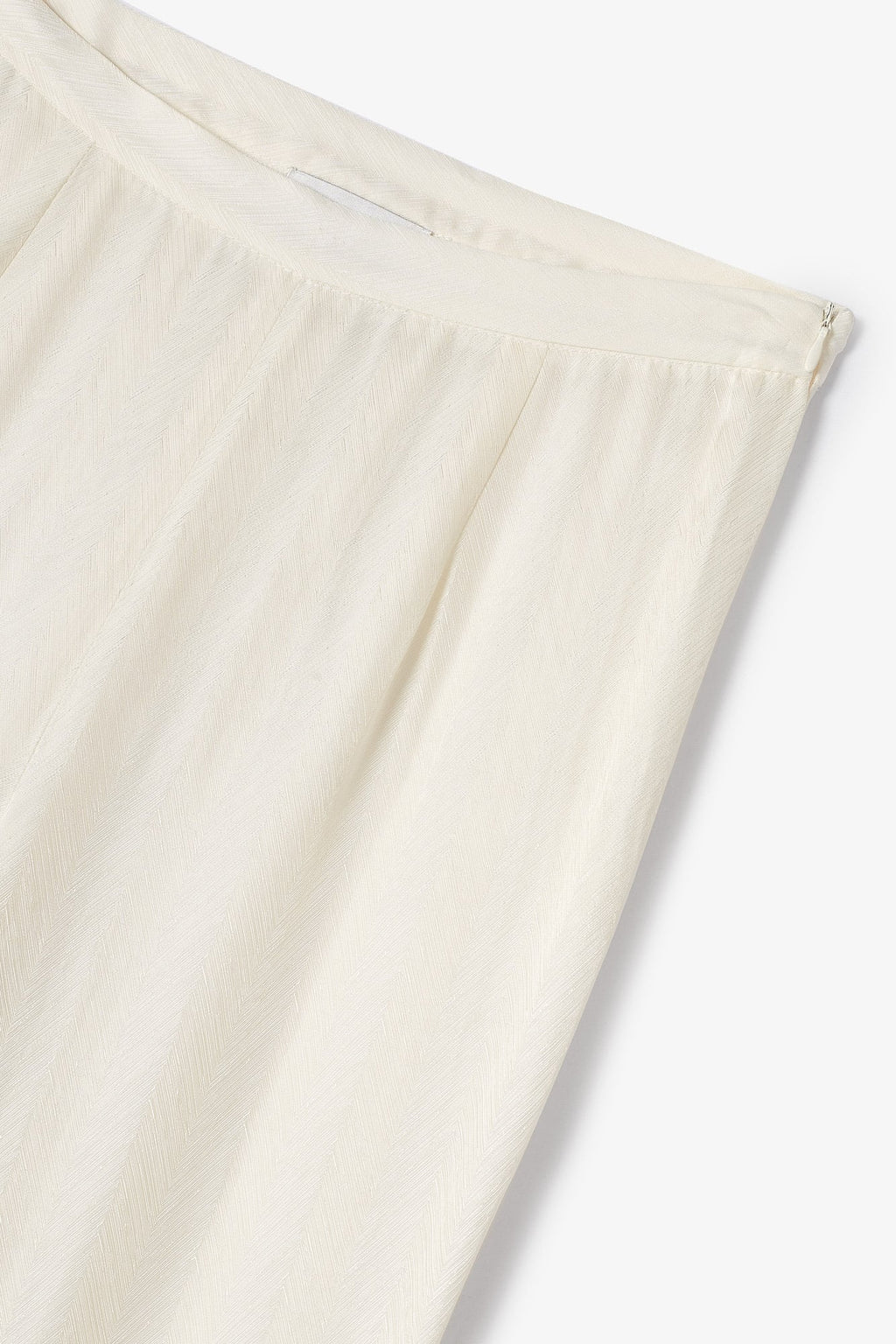 Pantalón Acampanado Jacquard Zigzag Crudo
