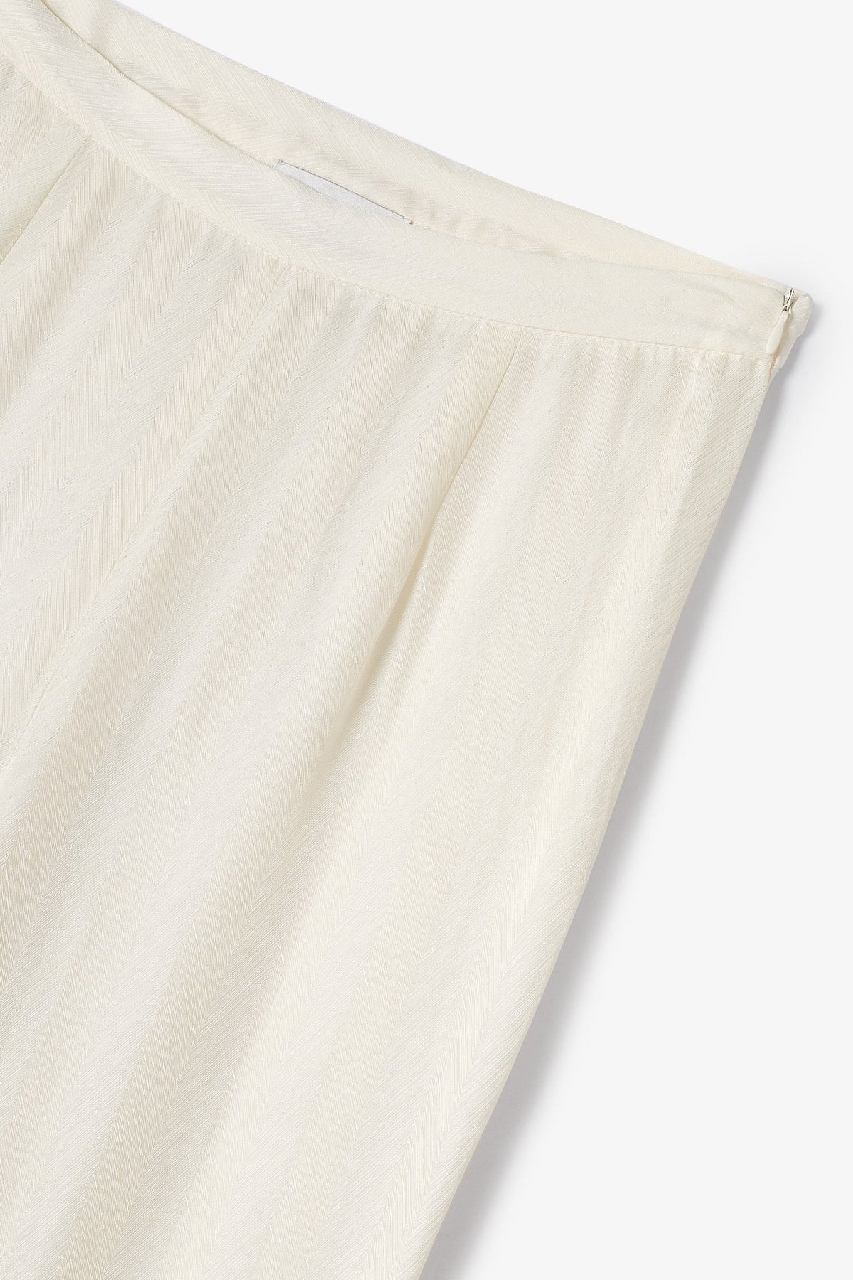 Pantalón Acampanado Jacquard Zigzag Crudo