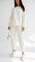 Conjunto Fluido Casual Elegante en color blanco