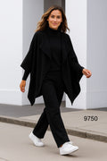 Conjunto Dos Piezas de Punto Suave con Pantalón en color negro