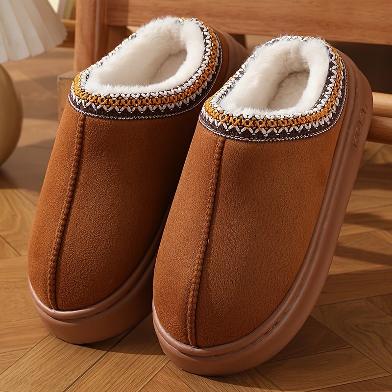 Pantuflas de Invierno Calientes y Cómodas en color marrón