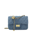 Bolso Vaquero con Cadena de Bolas Doradas Mujer