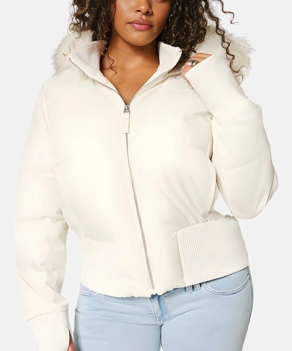 Chaqueta Plumífera Mujer Capucha Desmontable