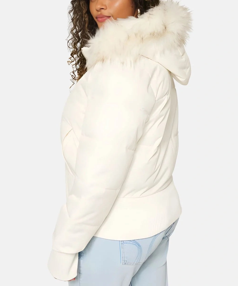 Chaqueta Plumífera Mujer Capucha Desmontable