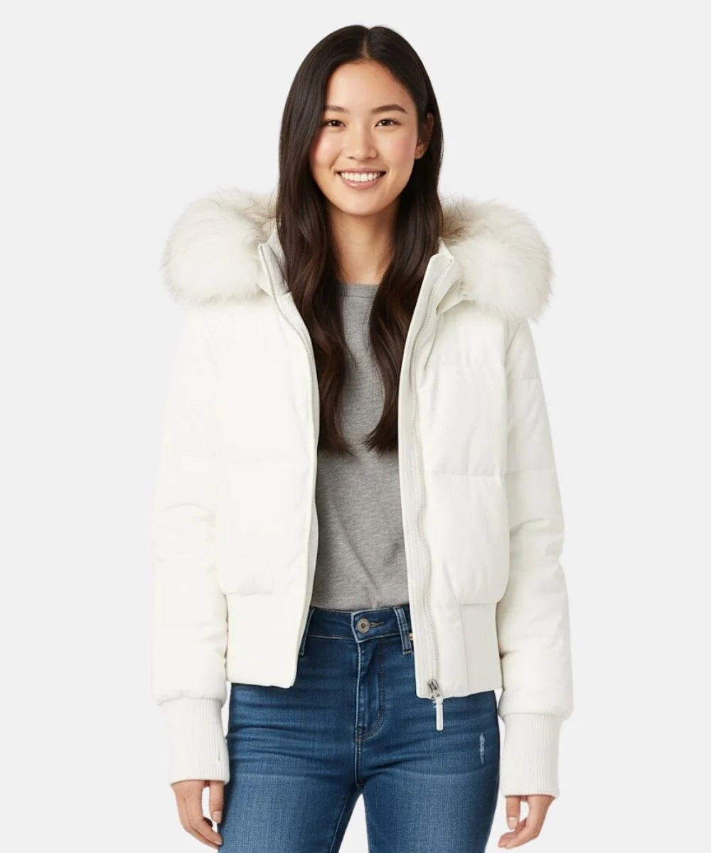 Chaqueta Plumífera Mujer Capucha Desmontable