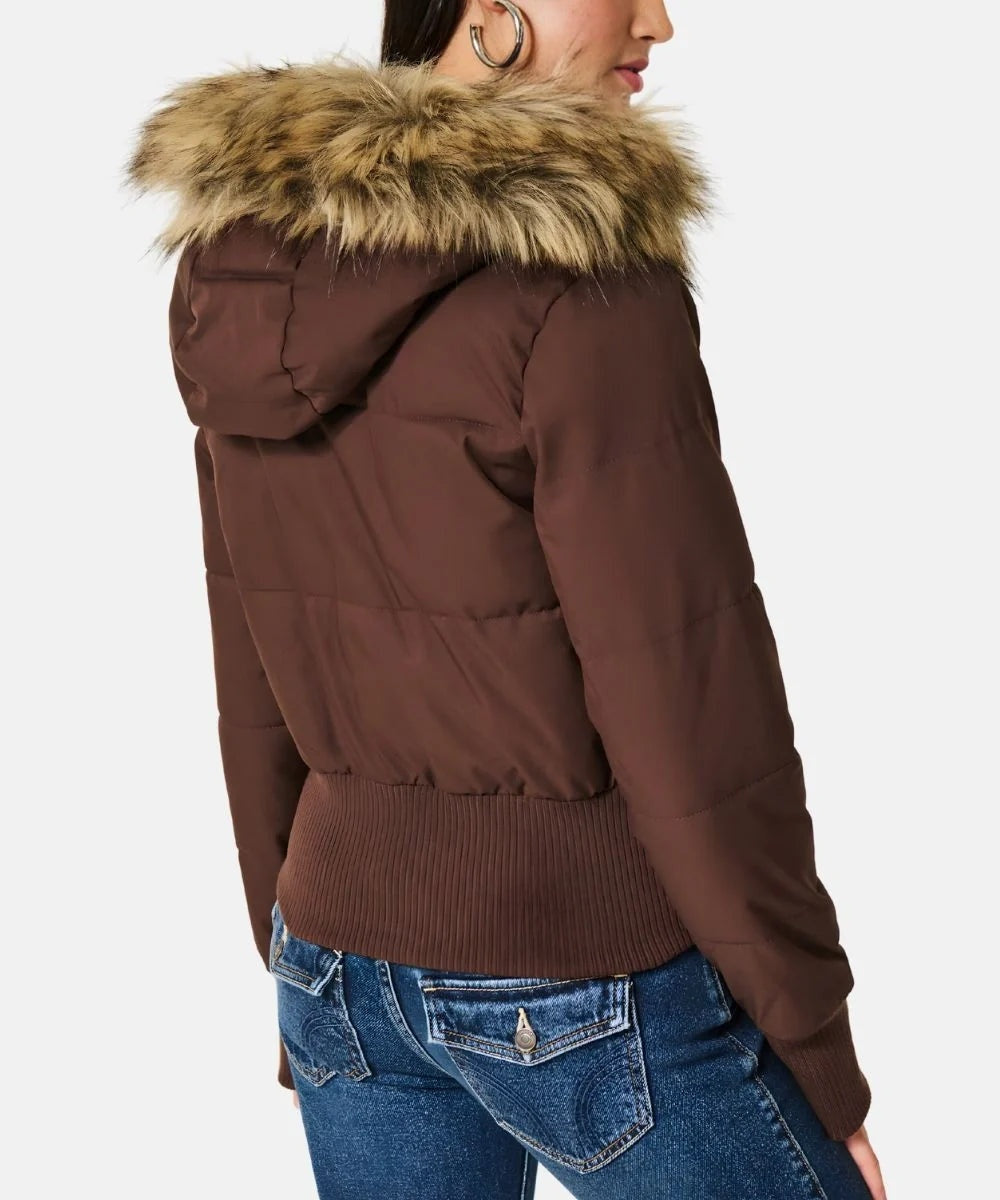 Chaqueta Plumífera Mujer Capucha Desmontable
