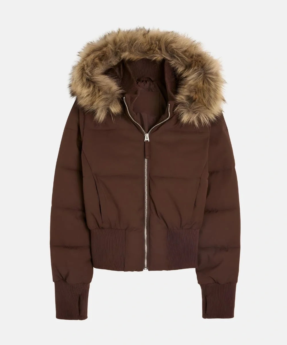 Chaqueta Plumífera Mujer Capucha Desmontable