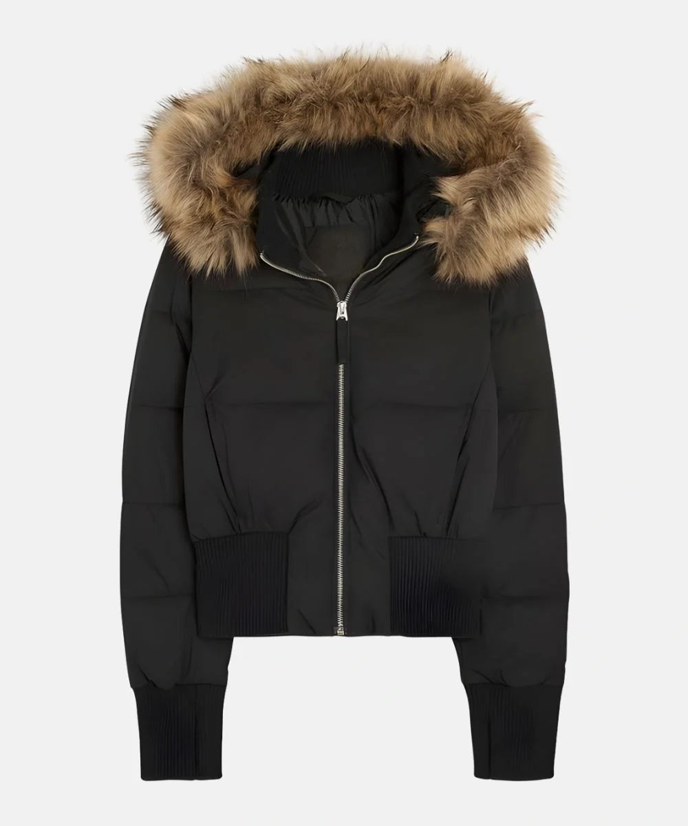 Chaqueta Plumífera Mujer Capucha Desmontable
