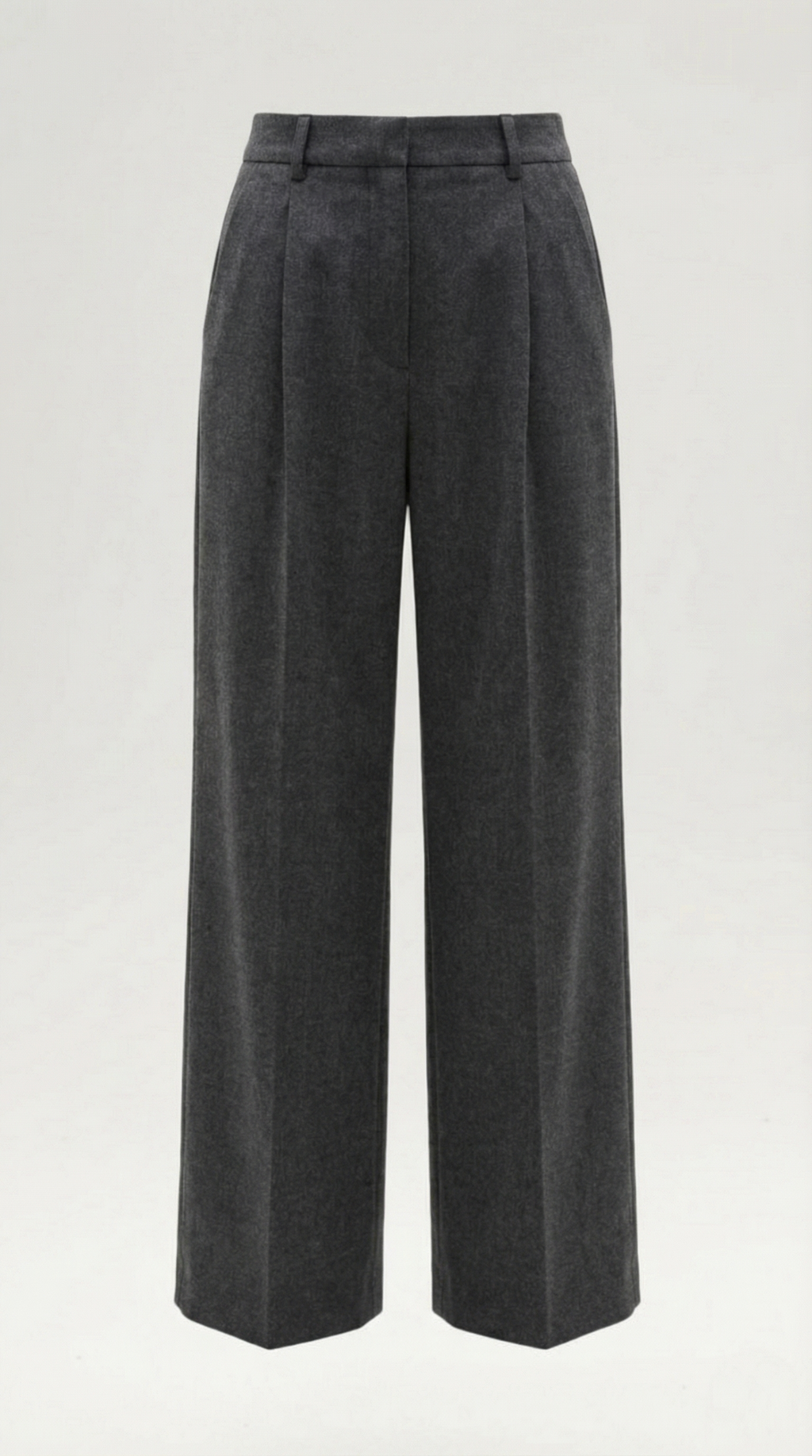 Pantalón Recto Plisado Mujer