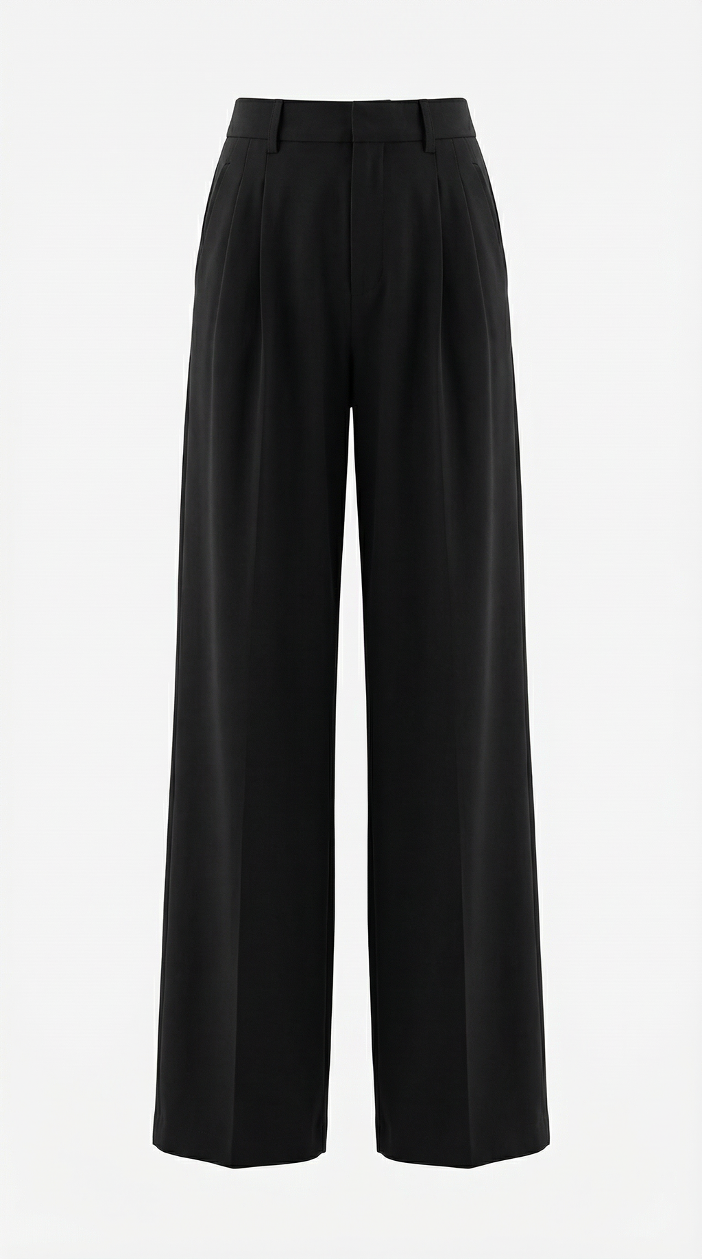Pantalón Recto Plisado Mujer