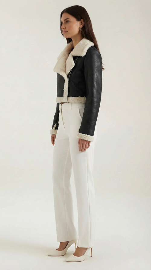Chaqueta Corta de Forro Polar Mujer