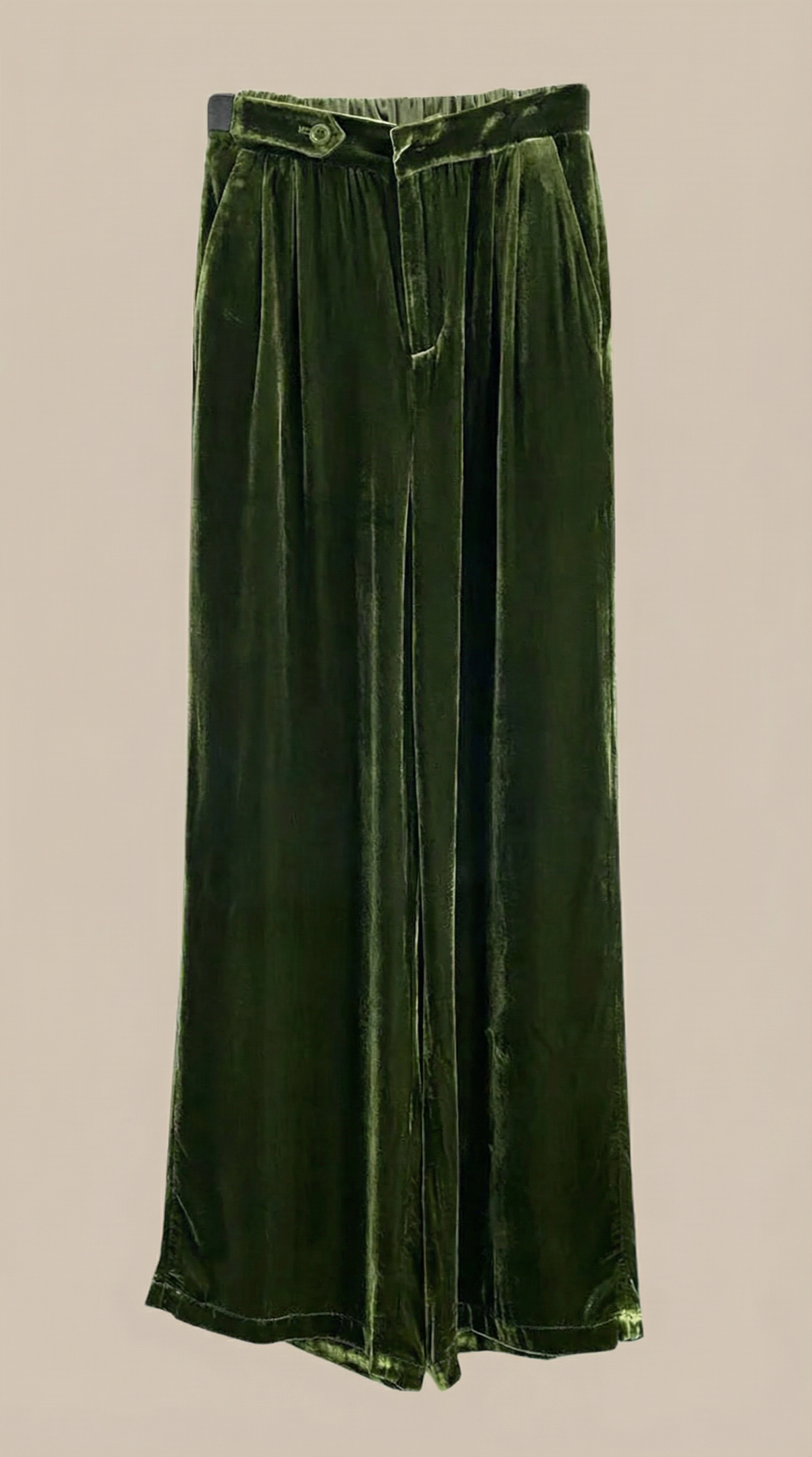 Pantalón Ancho de Terciopelo Mujer