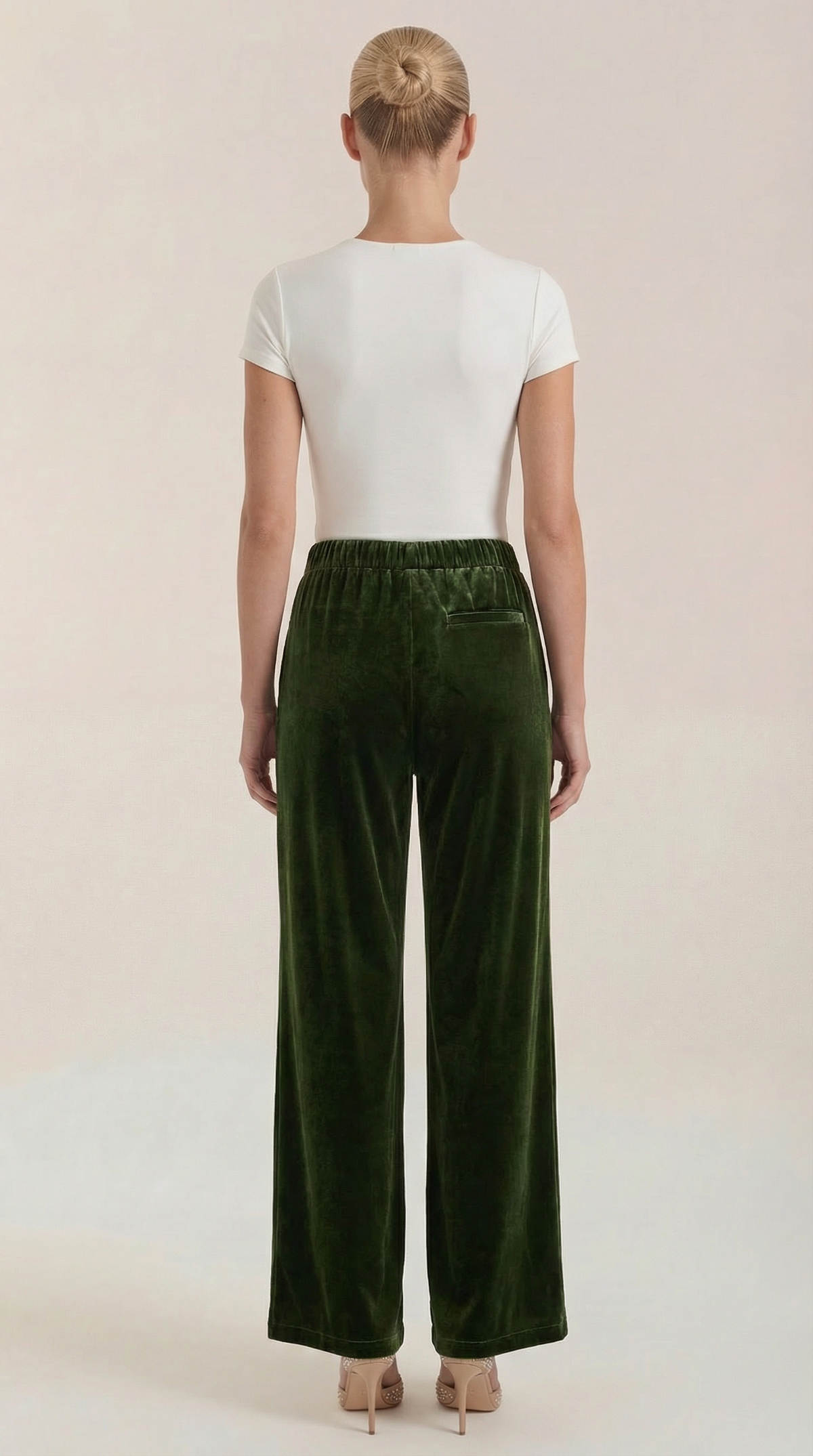 Pantalón Ancho de Terciopelo Mujer
