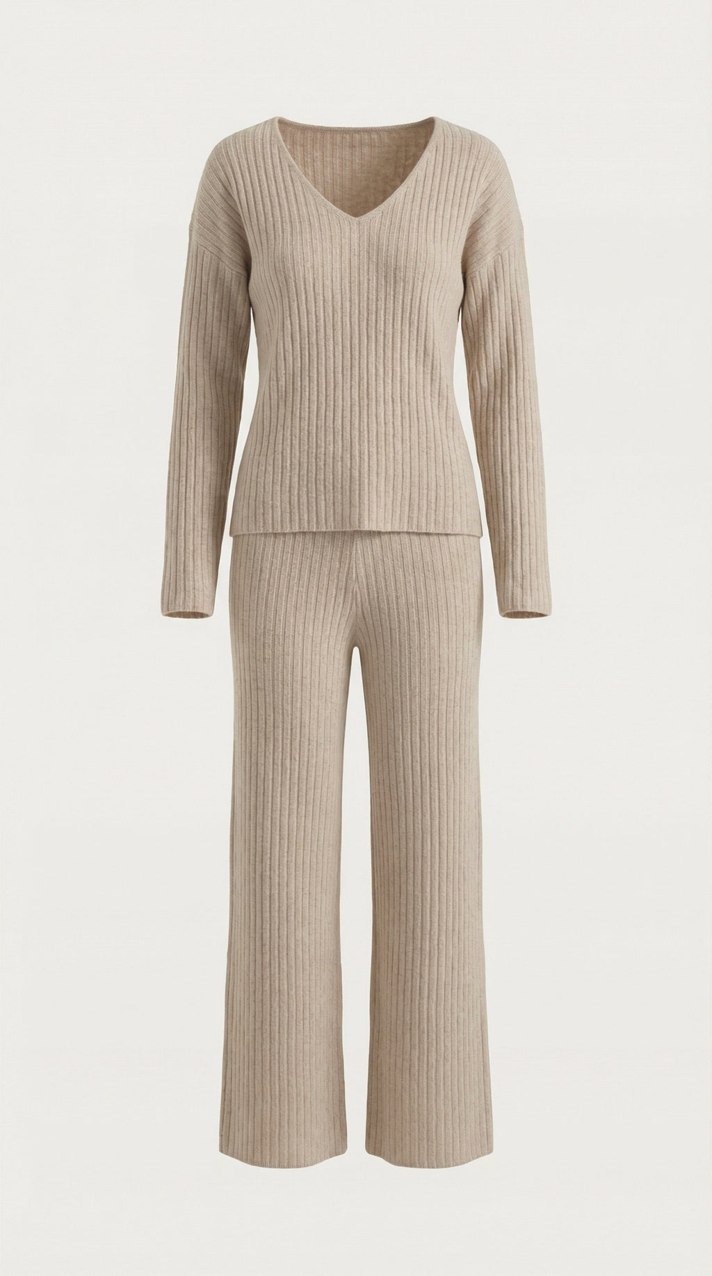 Conjunto de Punto Escote en V Mujer
